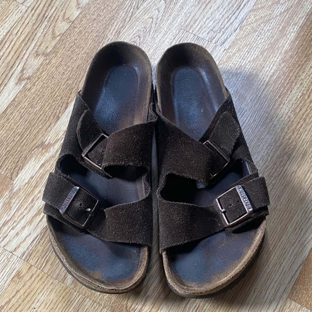 Chocolate brown Birkenstock Arizonas